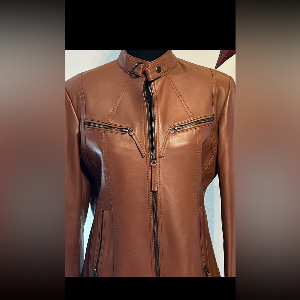 Brown Leather Jacket - image 2
